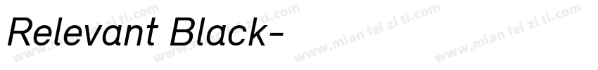 Relevant Black字体转换